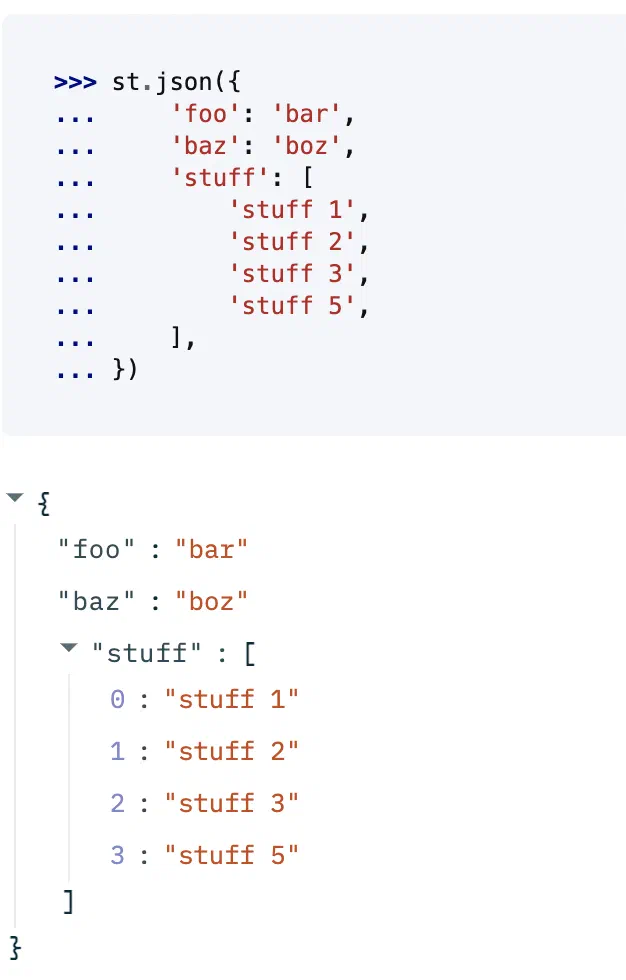 Streamlit Json
