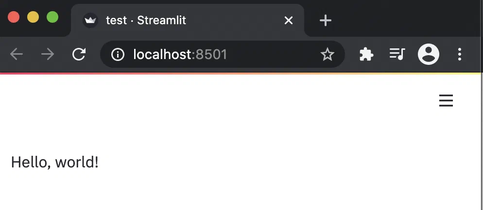 Streamlit Hello